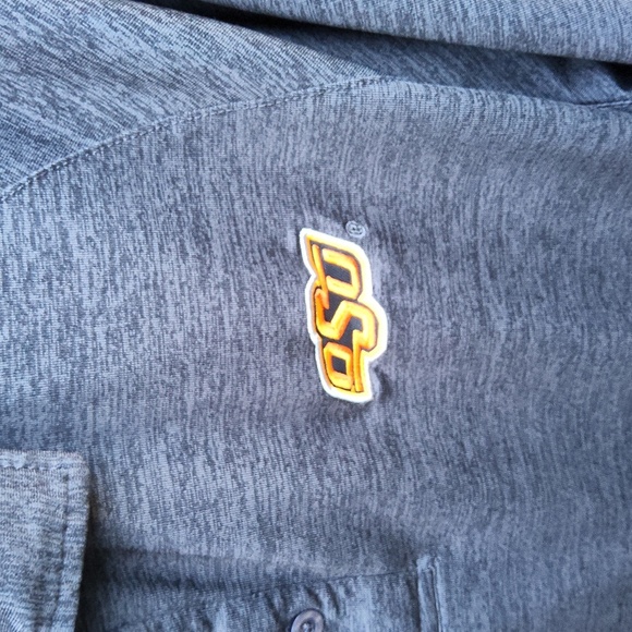 Colosseum grey Oklahoma State University men's Polo Shirt size XL - Picture 3 of 7